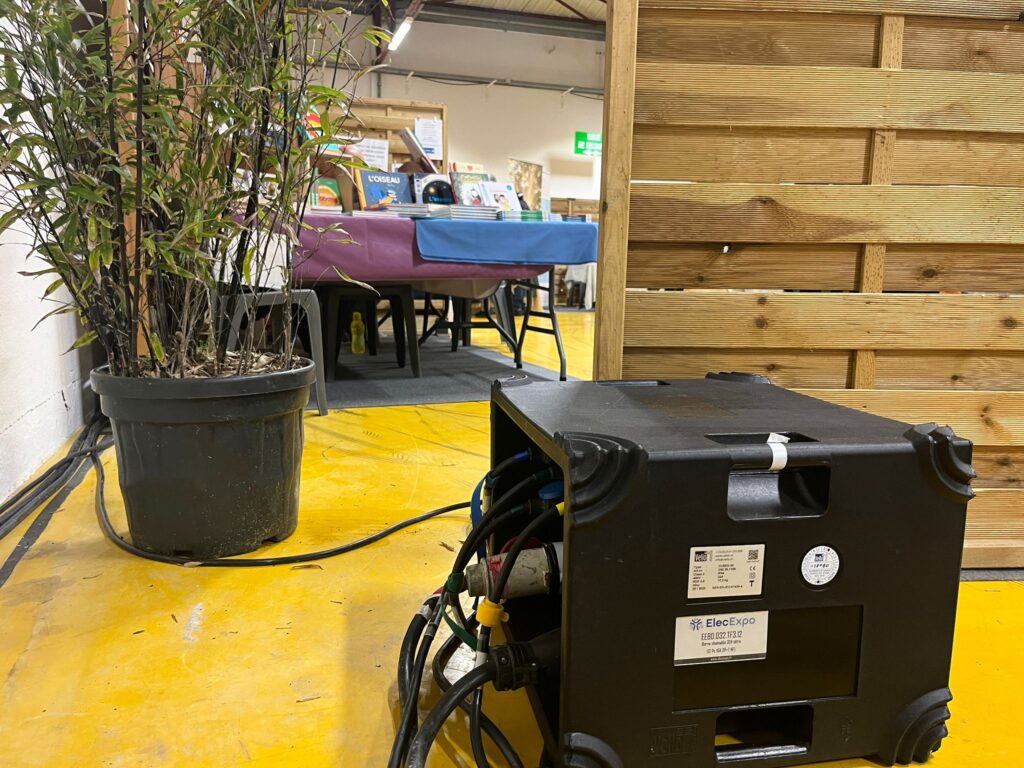 Distribution électrique Salon Habitat Herbiers – installation des stands et chauffage