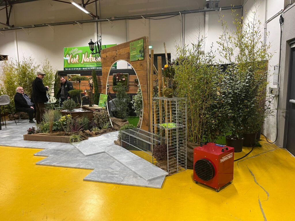 Distribution électrique Salon Habitat Herbiers – installation des stands et chauffage