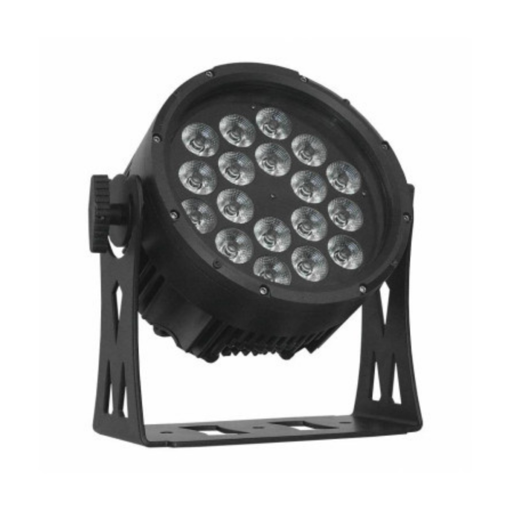 Projecteur LED noir circulaire à multiples lentilles pour éclairage événementiel
