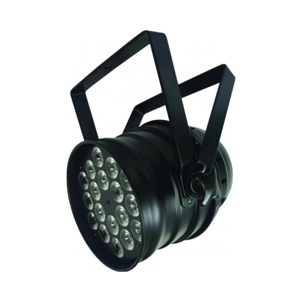 Projecteur LED noir circulaire à nombreuses lentilles