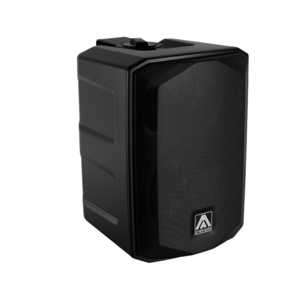 Enceinte de diffusion noire pour installation sonore événementielle