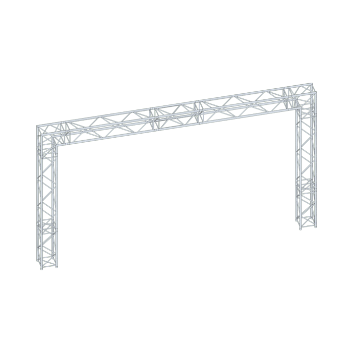 Structure en aluminium type pont lumière pour installation événementielle